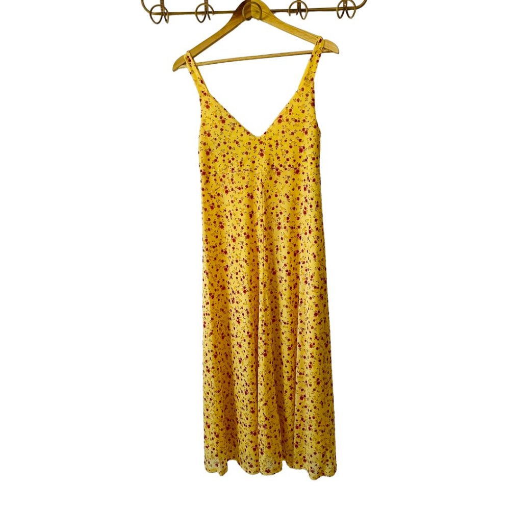 SPORTSGIRL - Butter Yellow Red Floral Maxi Dress New With Tags Size Small - Picture 8 of 11